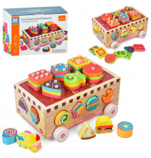 Дерев'яна іграшка Центр розвиваючий MD 0893 сортер, фігурки солодощі