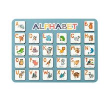 Деревянный алфавит-вкладыш английский "ALPHABET" 3240-03-002 синий 29х39 см