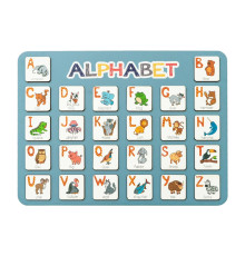 Деревянный алфавит-вкладыш английский "ALPHABET" 3240-03-002 синий 29х39 см
