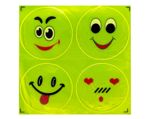Наклейка світловідбиваюча "Смайл" 133SP-10, 4 штуки