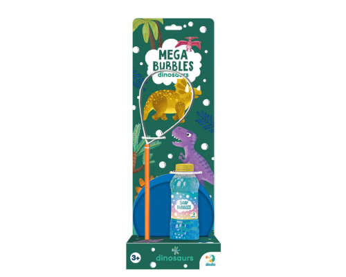 Мильні бульбашки "Mega Bubbles Динозаври" 500122 з тарілкою 450 мл