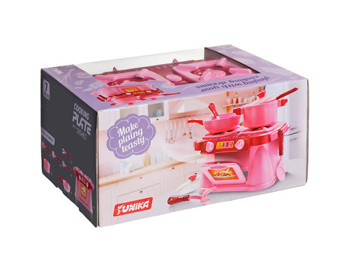 Игровой набор Кухонная плита "Cooking Plate with Dishes" Юника 71696, 7 предметов