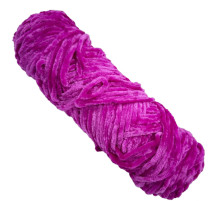 Пряжа плюшевая синель PP109, 100 грамм, 100% полиэстер, темно-красная роза