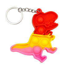 Детский антистресс-брелок Pop It мини Дино AA3641-5 силикон, 8,3х6,5х1 см