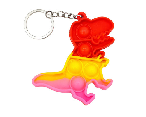 Детский антистресс-брелок Pop It мини Дино AA3641-5 силикон, 8,3х6,5х1 см
