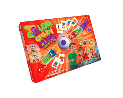 Детская настольная развлекательная игра "Color Crazy Cups" CCC-01-01U на укр. языке
