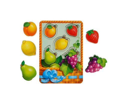 Настольная развивающая игра "Корзина с фруктами-2" Ubumblebees (ПСФ045) PSF045 сортер-вкладыш