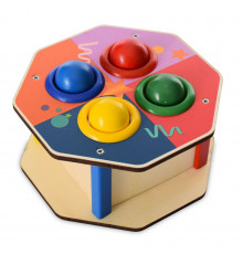 Дерев'яна іграшка стукачка "Шестигранник" MD 1682F, молоток