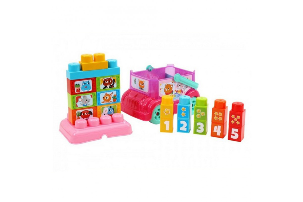 Дитяча іграшка "Автобус-конструктор" 0396TXK(Pink) рожевий
