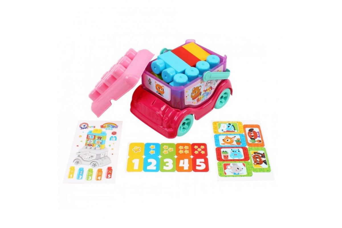 Дитяча іграшка "Автобус-конструктор" 0396TXK(Pink) рожевий