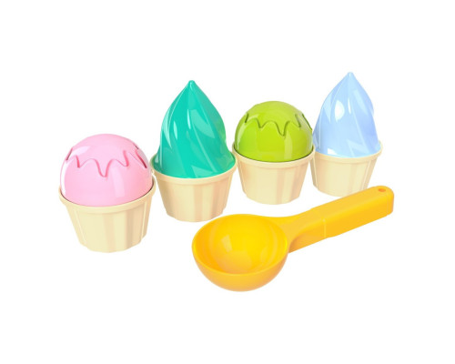 Іграшка "Набір для гри з піском" ТехноК 6610TXK, 4 формочки та ложечка