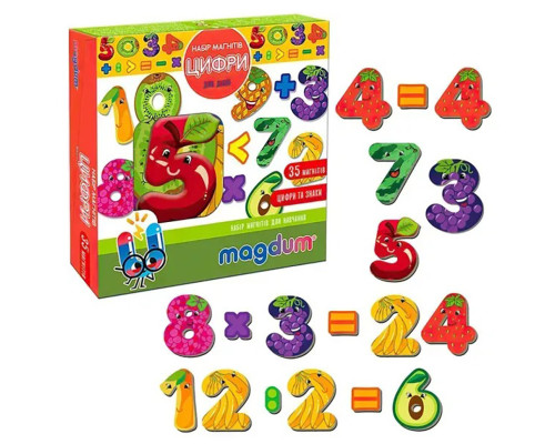 Набір магнітів Цифри ML4031-37, 35 магнітів