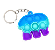 Детский антистресс-брелок Pop It мини Слоник AA3641-4 силикон, 5,5х4,3х1 см