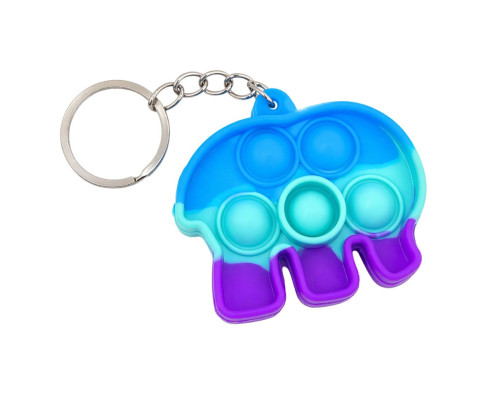 Детский антистресс-брелок Pop It мини Слоник AA3641-4 силикон, 5,5х4,3х1 см