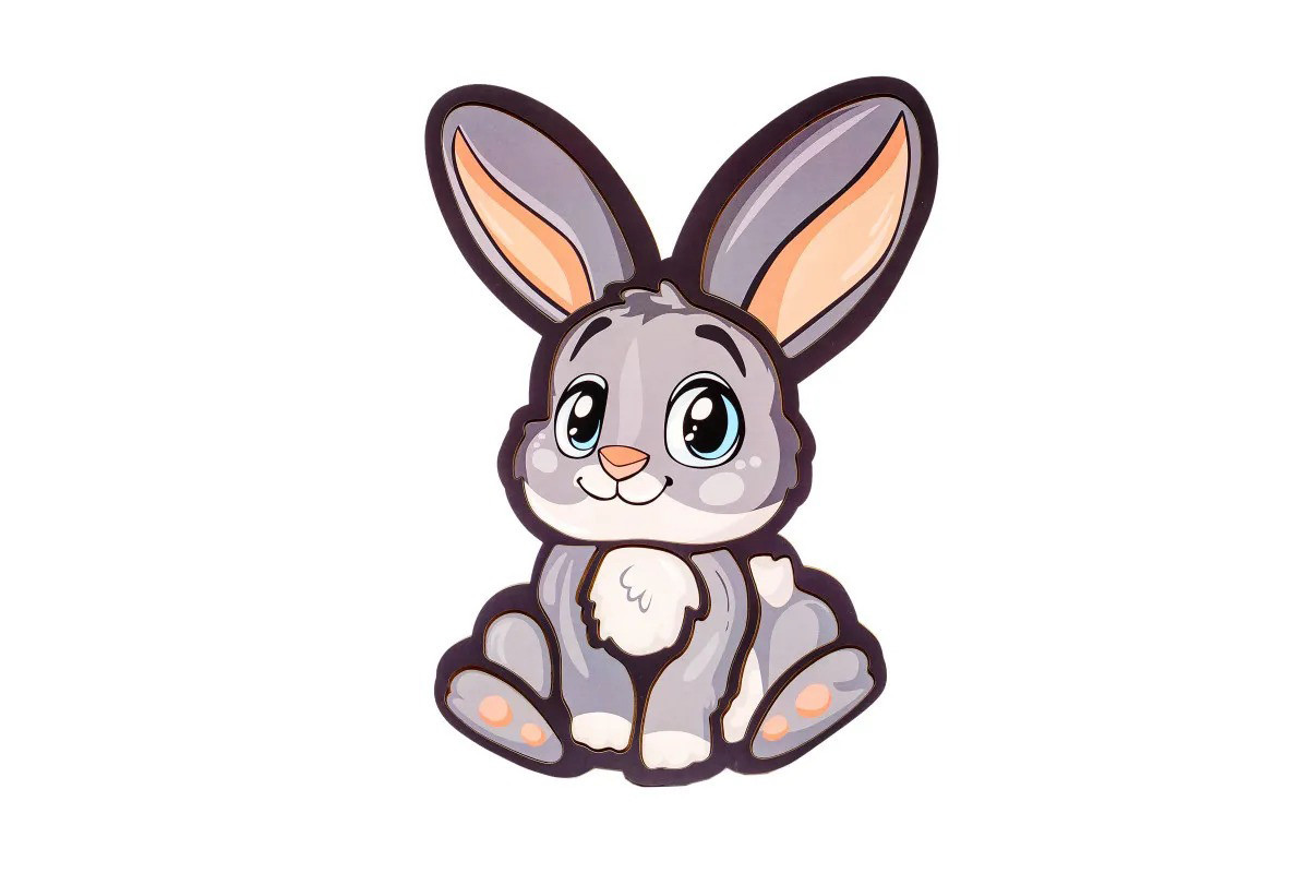 Дитячий пазл-вкладиш "Зайчик" Puz-22971, 12 елементів