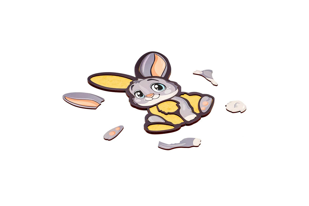 Дитячий пазл-вкладиш "Зайчик" Puz-22971, 12 елементів