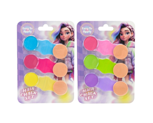 Детская косметика "Мел для волос" UKR2411, 3 цвета