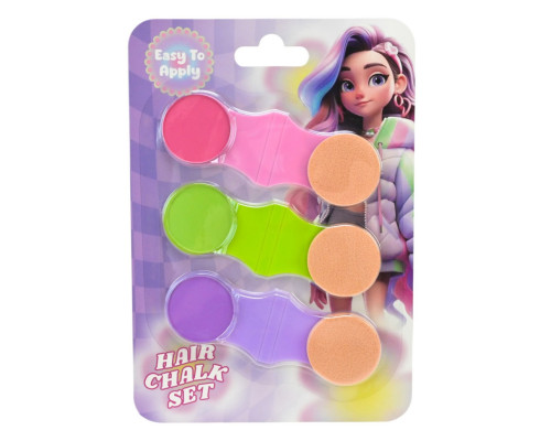 Детская косметика "Мел для волос" UKR2411, 3 цвета