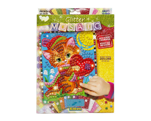 Креативна творчість "Блискуча мозаїка: Kitten" БМ-02-02, 20.6х26 см