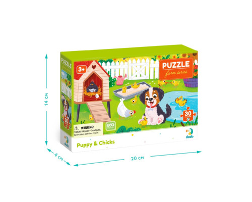 Дитячий пазл "Песик і курчата" 300681, 30 елементів