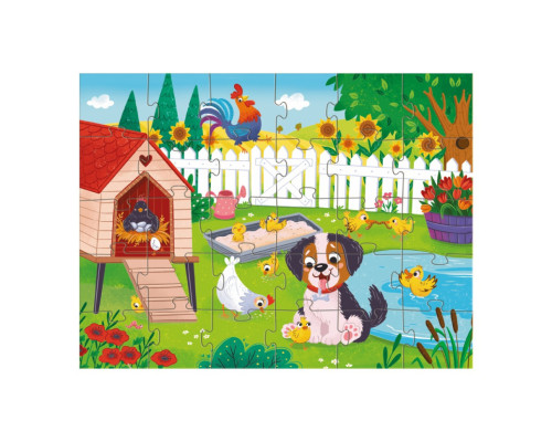 Дитячий пазл "Песик і курчата" 300681, 30 елементів