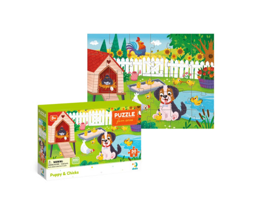 Дитячий пазл "Песик і курчата" 300681, 30 елементів