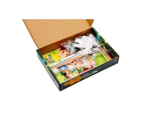 Деревʼяний пазл-розмальовка А5 "Гусочка" Puz-22937 пензлик, фарби, клейка плівка