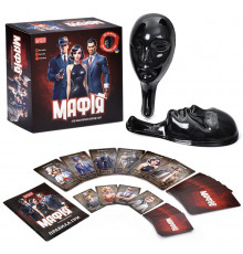 Настольная игра "Мафия" AI 001 маска 10 штук, карточки 30 штук, карточки для ведущего 21 штука