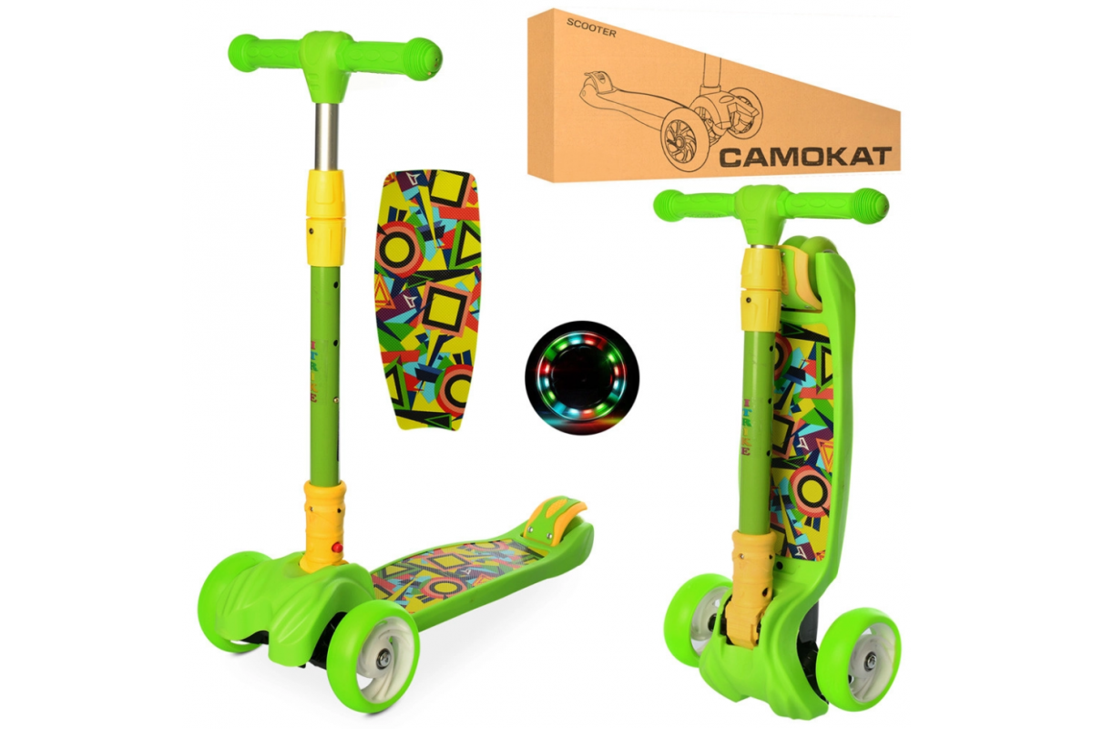 Самокат дитячий MAXI iTrike JR3-060-11-GR складний Самокат дитячий MAXI iTrike JR3-060-11-GR складний