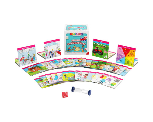 Карточная игра Brainbox "Изучаем английский язык" Yago BZZBRLLE01UA 55 карточек