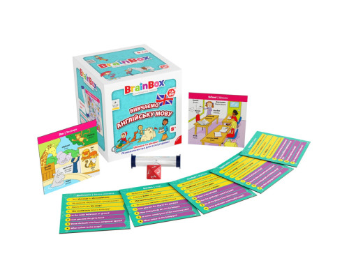 Карточная игра Brainbox "Изучаем английский язык" Yago BZZBRLLE01UA 55 карточек