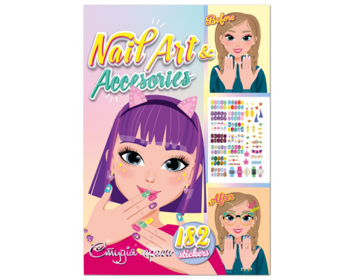 Дитяча книжка з наліпками студія краси "Nail art accesories" РМ-76-04