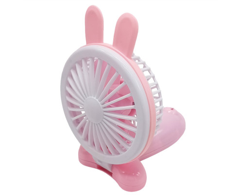 Вентилятор ручной портативный "Зайчик" VNTR-002-3  Розовый