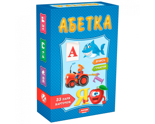 Детская настольная игра "Азбука" 0529, 33 пары карточек