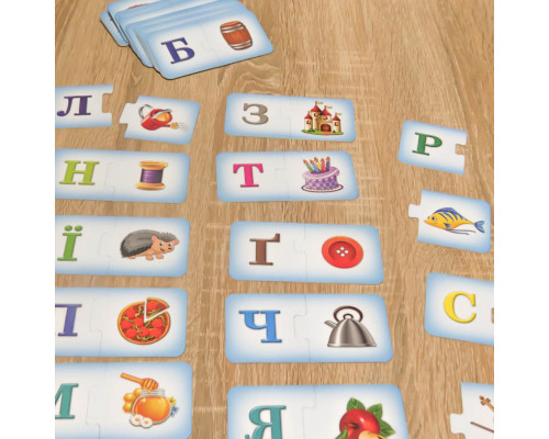 Детская настольная игра "Азбука" 0529, 33 пары карточек