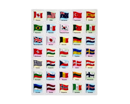 Набір магнітів "Прапори" 1328ATS