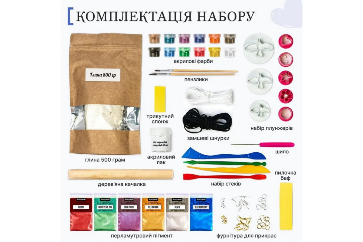 Большой набор для создания украшений GL-009 из пластической глины