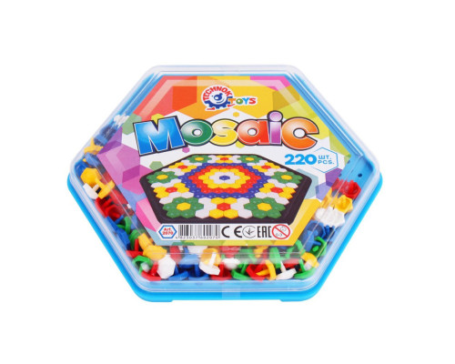 Мозаїка "Кольоровий світ" (220 елементів) Технок 2070TXK, 220 фішок