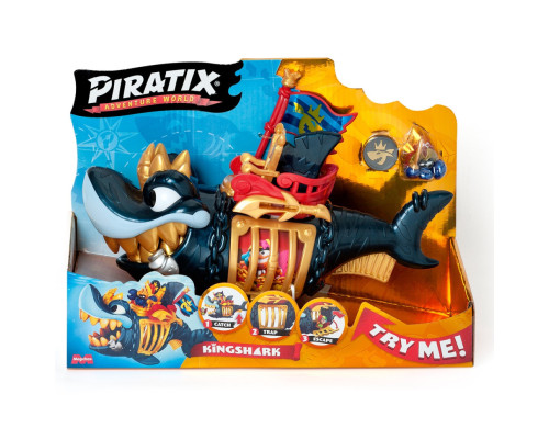 Детский игровой набор с фигурками "Королевская черная акула" PIRATIX PPXSP112IN11
