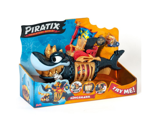 Детский игровой набор с фигурками "Королевская черная акула" PIRATIX PPXSP112IN11