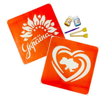 Набір для малювання по тканині "Мапа України, Україна квітуча" paint-n080-n058