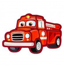 Дитячий пазл-вкладиш "Пожежна машина" Puz-22967, 12 елементів