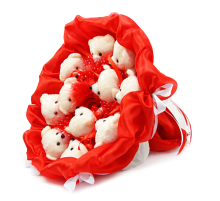 Букет из мягких игрушек 11 мишек 5281IT красный