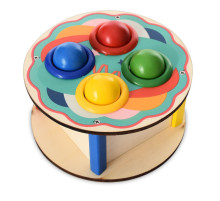 Деревянная игрушка стукачка "Кружок" MD 1682D, молоток