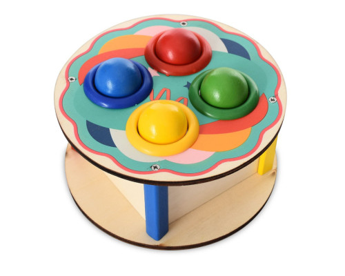 Деревянная игрушка стукачка "Кружок" MD 1682D, молоток