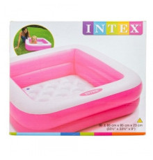 Дитячий басейн Intex  85х85х23 см Рожевий