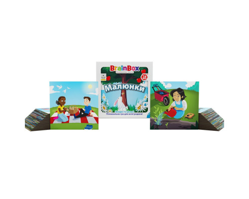 Карткова гра Brainbox "Малюнки" Yago BZZBRPI01UA 55 карток 1 гральний кубик