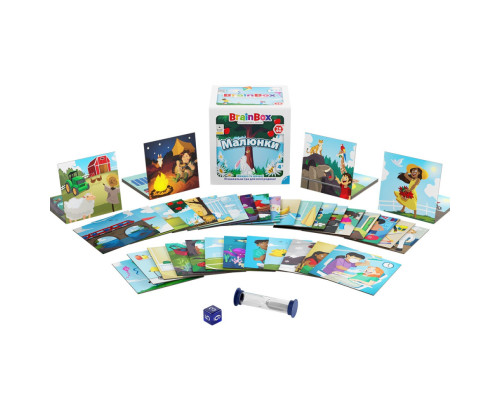 Карткова гра Brainbox "Малюнки" Yago BZZBRPI01UA 55 карток 1 гральний кубик