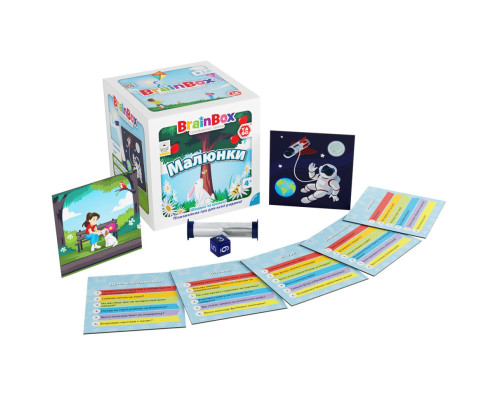 Карткова гра Brainbox "Малюнки" Yago BZZBRPI01UA 55 карток 1 гральний кубик