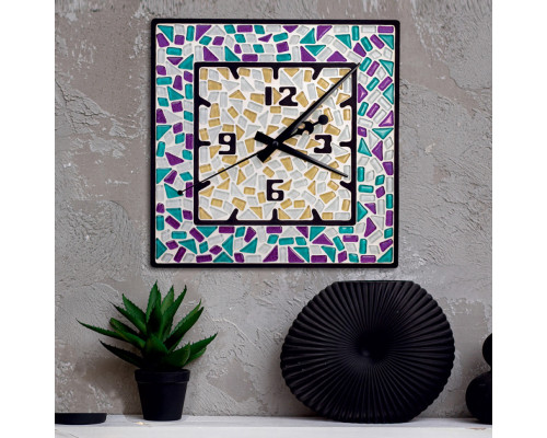 Набор для творчества стеклянная мозаика "Часы" MA4002, 4 уровень